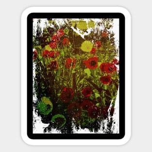 Red Poppies Sticker